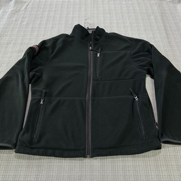 Polo Sport Ralph Lauren Jacket Mens Large Black Fleece Zip Pockets‎ Outdoor Gorp - Picture 1 of 12